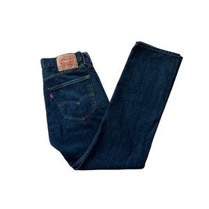 Levi Strauss 505 Jeans Denim 31x29 (tag 32x32) Dark Blue Pure Cotton Made in Egy